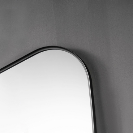 Miroir organique noir mat Fluens 60 cm 