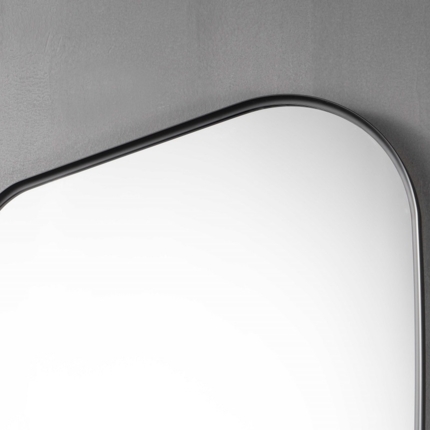 Miroir organique noir mat Fluens 60 cm 
