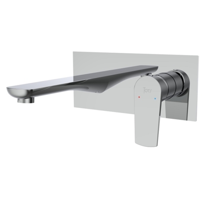 Robinet mitigeur encastrable Flat avec plaque décorative
