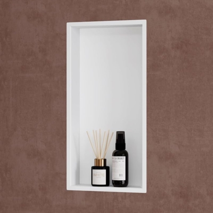 Niche de douche blanche brillante de  60 cm