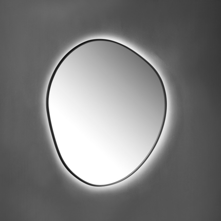Miroir organique noir mat Ondis 70 cm 