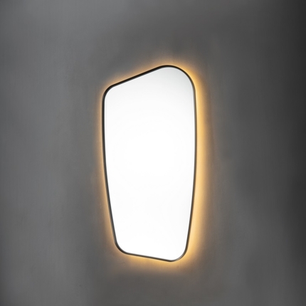 Miroir organique noir mat Fluens 60 cm 