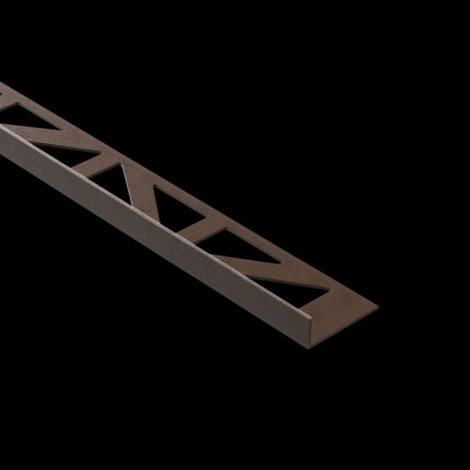 Profilé de carrelage en aluminium marron mat 12,5 mm