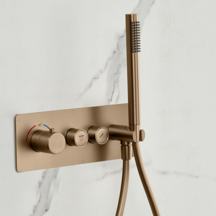 Kit de douche encastrable Smart Button rond