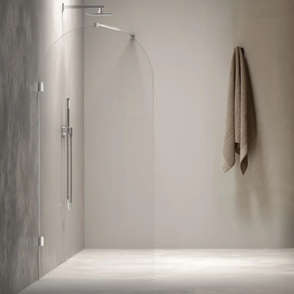 Lot de 2 charnières fixes avec joint pour paroi de douche
