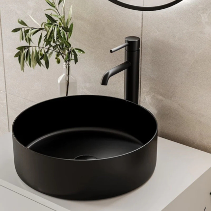 Vasque à poser Rondili 36 cm noir mat
