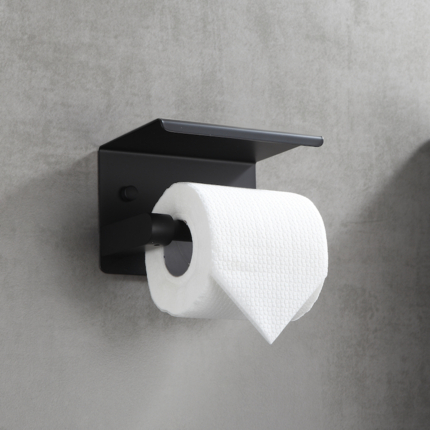 Dérouleur papier avec tablette noir mat