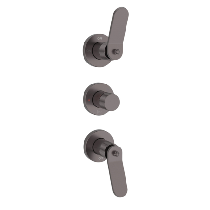 Mélangeur de douche encastrable Titane Gun métal 