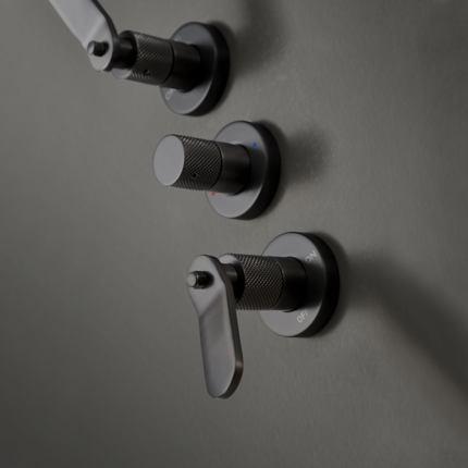 Mélangeur de douche encastrable Titane Gun métal 