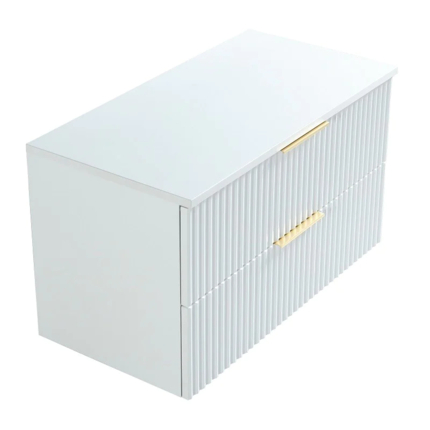 Meuble cannelé Ark 90 cm vasque