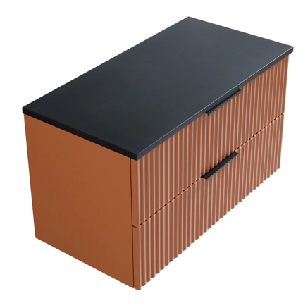 Meuble cannelé Ark 90 cm vasque
