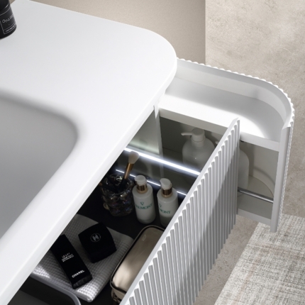 Meuble blanc mat Ark Curve 120 cm