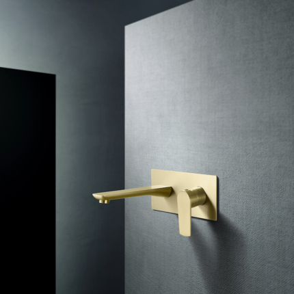 Robinet mitigeur encastrable Flat avec plaque décorative