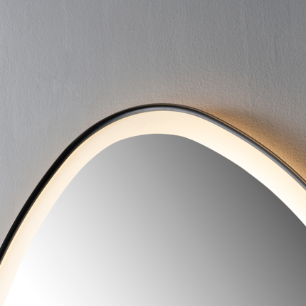 Miroir Alvéa 80 cm noir 