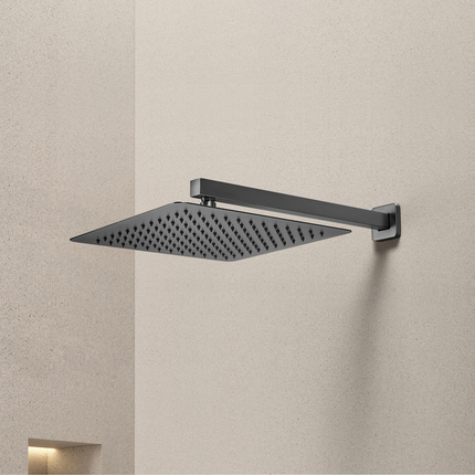 Kit douche thermostatique Push mural carré
