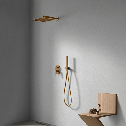 Kit de douche encastrable Flat mural carré