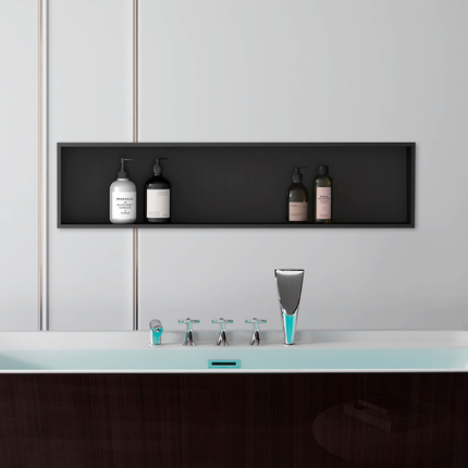 Niche noir mat 90 cm x 20 cm
