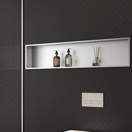 Niche chrome brossée 90 cm x 20 cm