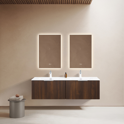 Meuble Stripes double vasque encastrable