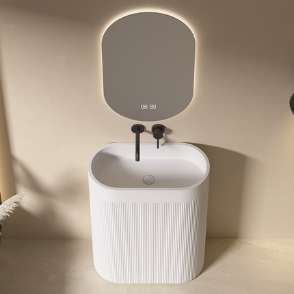 Lavabo Totem cannelé Sillage