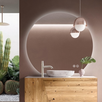 Miroir demi cercle Luna LED 110 cm