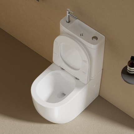 Pack wc à poser avec lave main intégré Uniqo