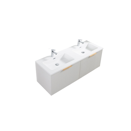 Meuble double vasque Stripes blanc 140 cm