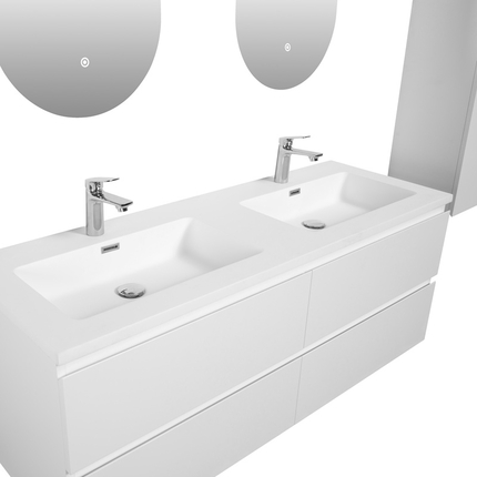 Meuble Alicia blanc 140 cm vasque