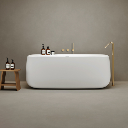 Baignoire Ivory blanc mat avec plage 156 cm 