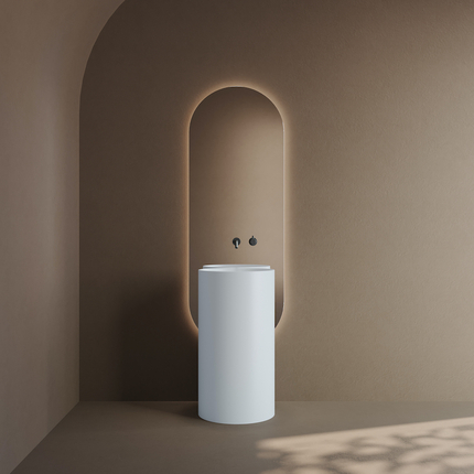 Lavabo colonne totem Rotondo Solid surface 45 cm