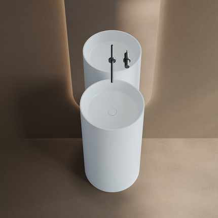 Lavabo colonne totem Rotondo Solid surface 45 cm