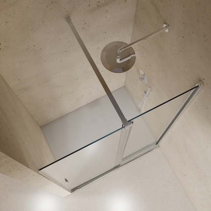 Paroi à l'italienne avec coulissante Ingenia 120 cm 