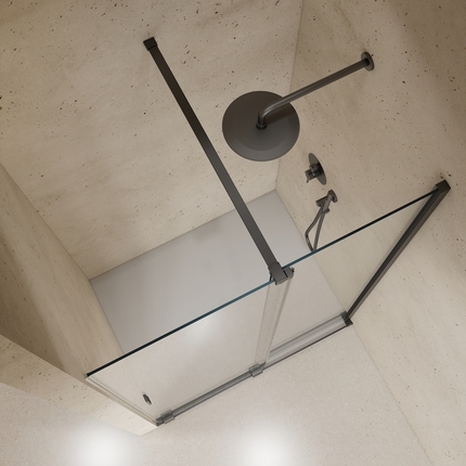 Paroi à l'italienne avec coulissante Ingenia 120 cm 