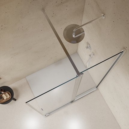 Paroi à l'italienne avec coulissante Ingenia 120 cm 