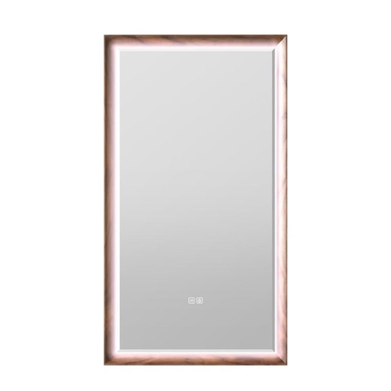 Miroir rétroéclairé bois noyer Tosca