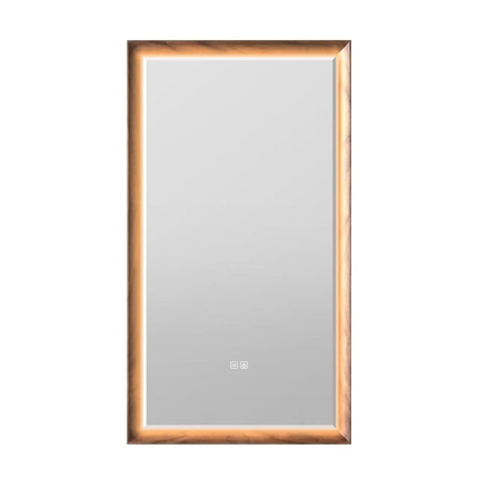 Miroir rétroéclairé bois noyer Tosca