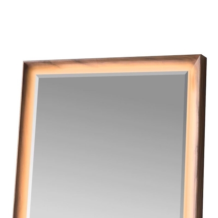 Miroir rétroéclairé bois noyer Tosca