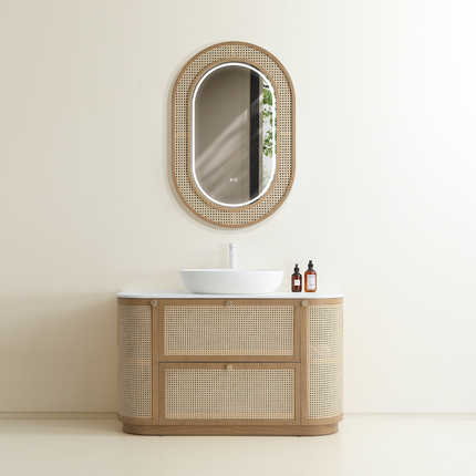 Meuble de salle de bain Rotin 130 cm 