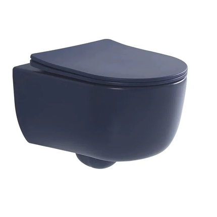 Cuvette suspendue rimless Voga bleu marine mat