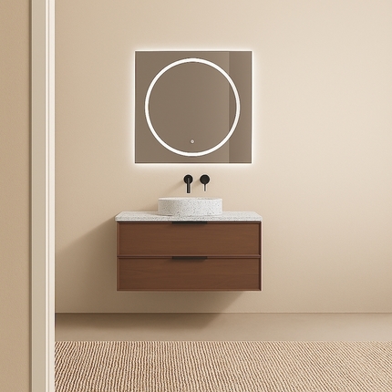 Meuble Borda Noyer plan en terrazzo