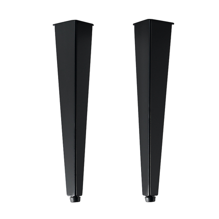 Set of 2 feet, 25 cm, matte black