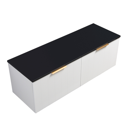 Meuble Stripes blanc 140 cm plan