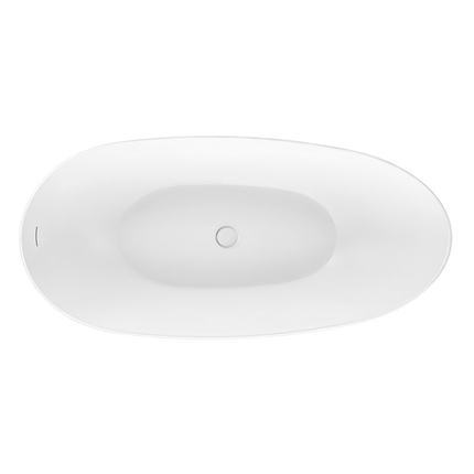 Baignoire îlot Lipsia blanc mat 165 cm 