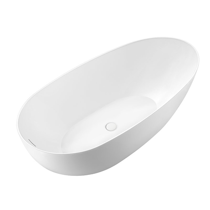 Baignoire îlot Lipsia blanc mat 165 cm 