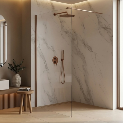 Paroi de douche italienne transparente