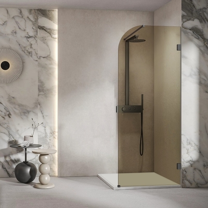 Paroi de douche Smoke corner avec charnière 