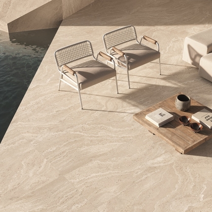 Carrelage Dual Travertine Poro Aperto 20 MM 60x120cm