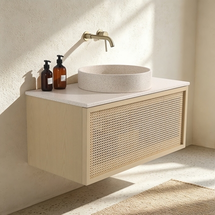 Meuble Raphia 90 cm plan en terrazzo