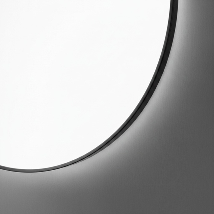 Miroir LED Falbala 60 cm or brossé et noir mat 