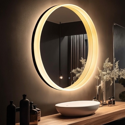 Miroir LED rond Solar 80 cm 